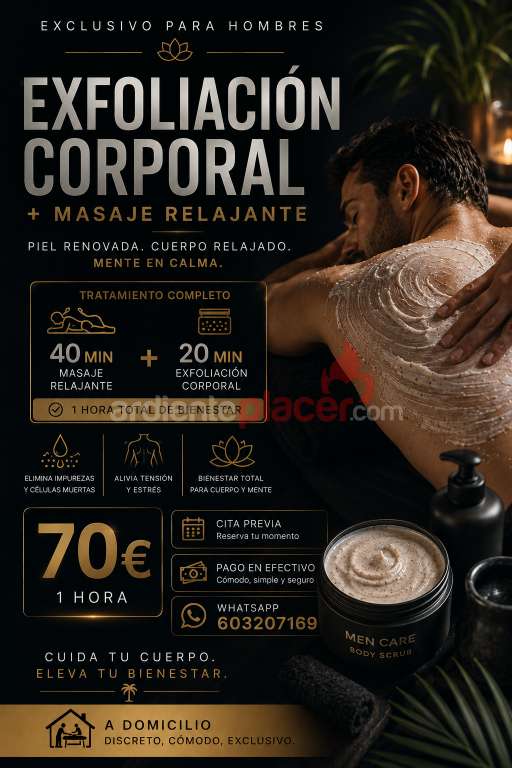 MASAJE RELANTE + EXFOLIACION