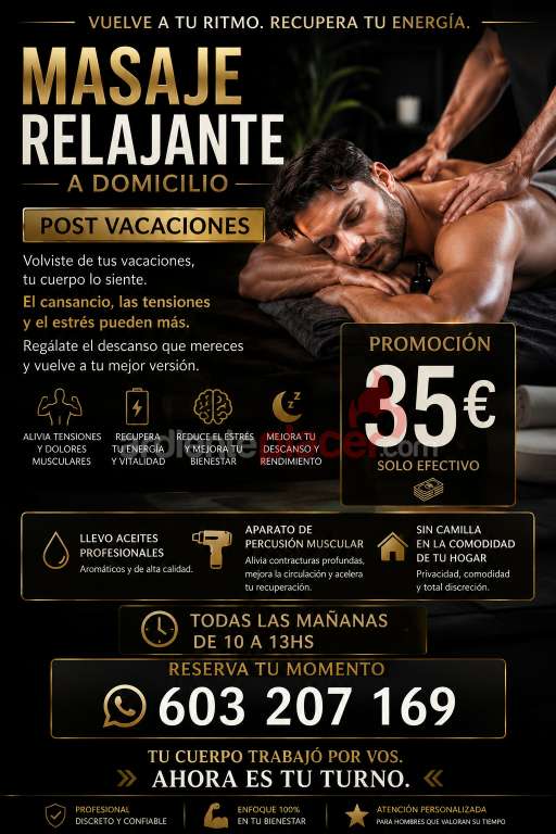 MASAJE RELANTE + EXFOLIACION