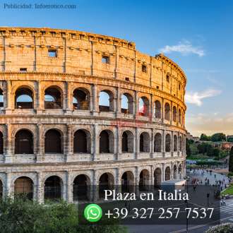 Plaza en Roma, Italia. Gran oportunidad