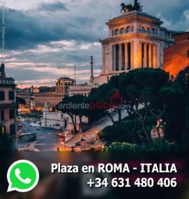 Plaza en Roma, Italia. Gran oportunidad